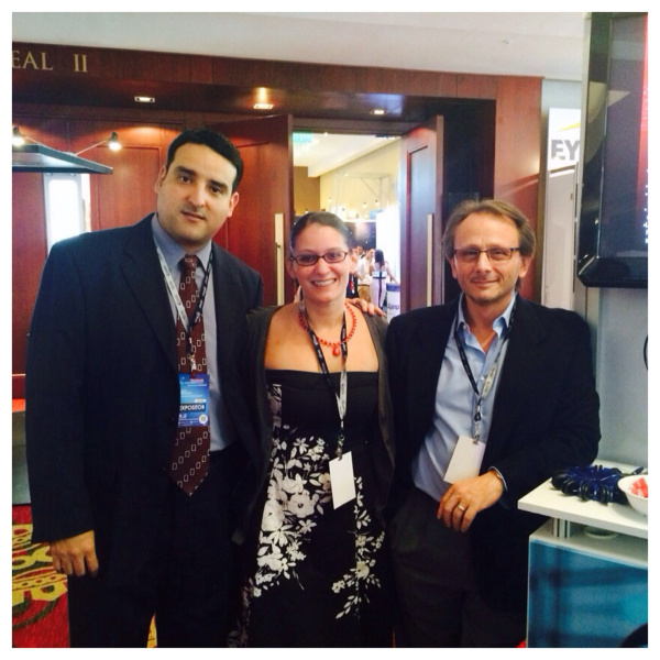 Pablo Hernandez and Adriana Arroyo from ITS InfoCom, with Pierluigi Stella